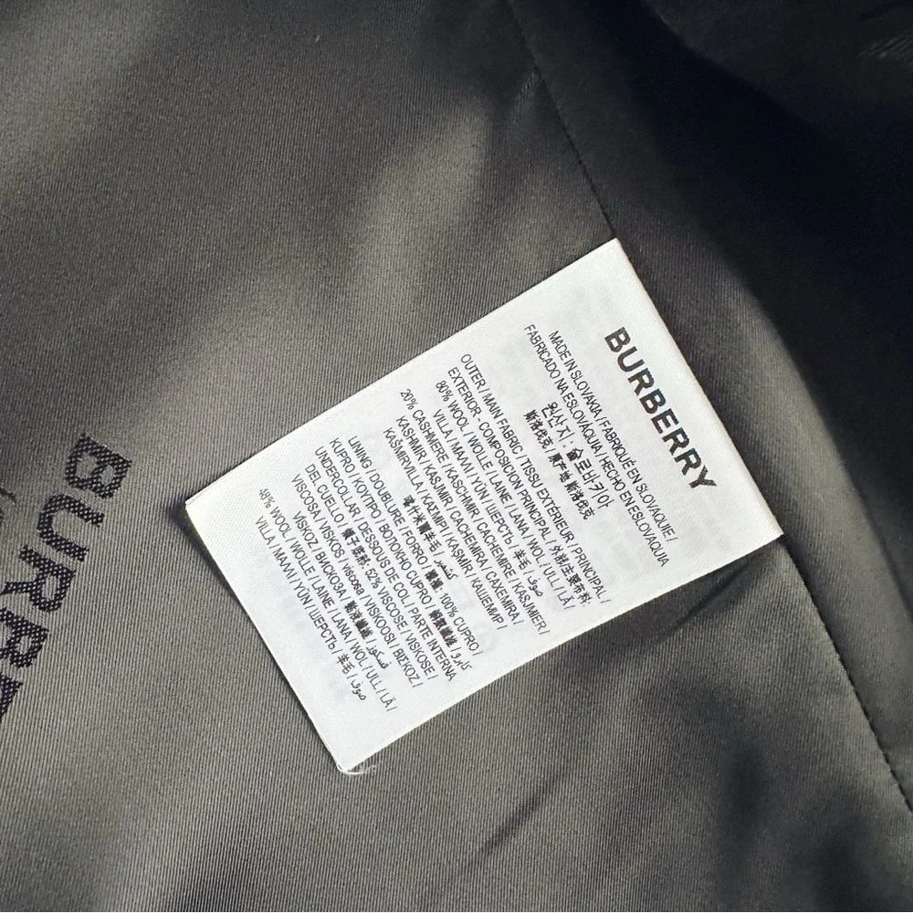 Burberry Bramley Wool & Cashmere Car Coat Women's Blazer Coat Black - Picture 7 of 10